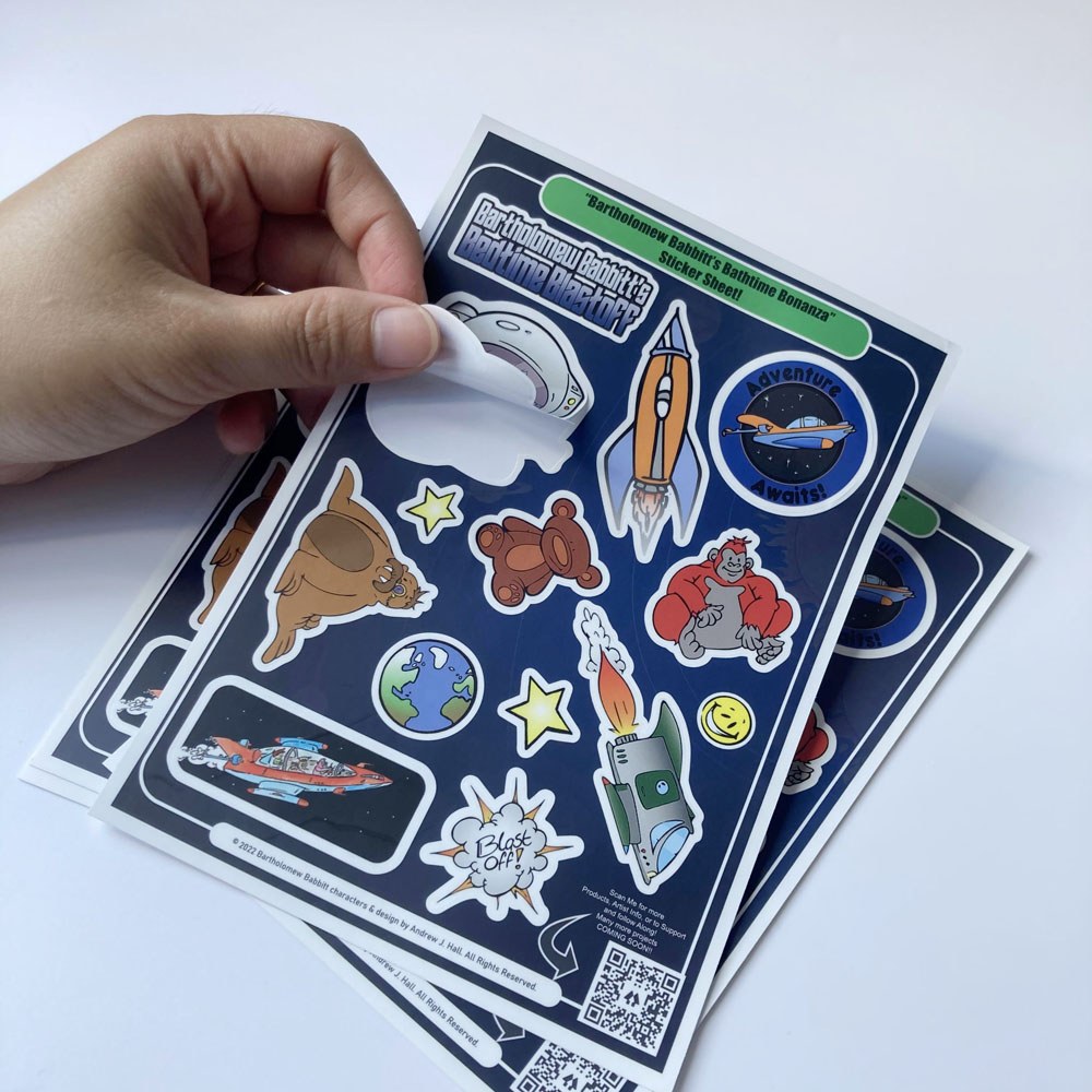 Kindersticker afdrukken met een boek